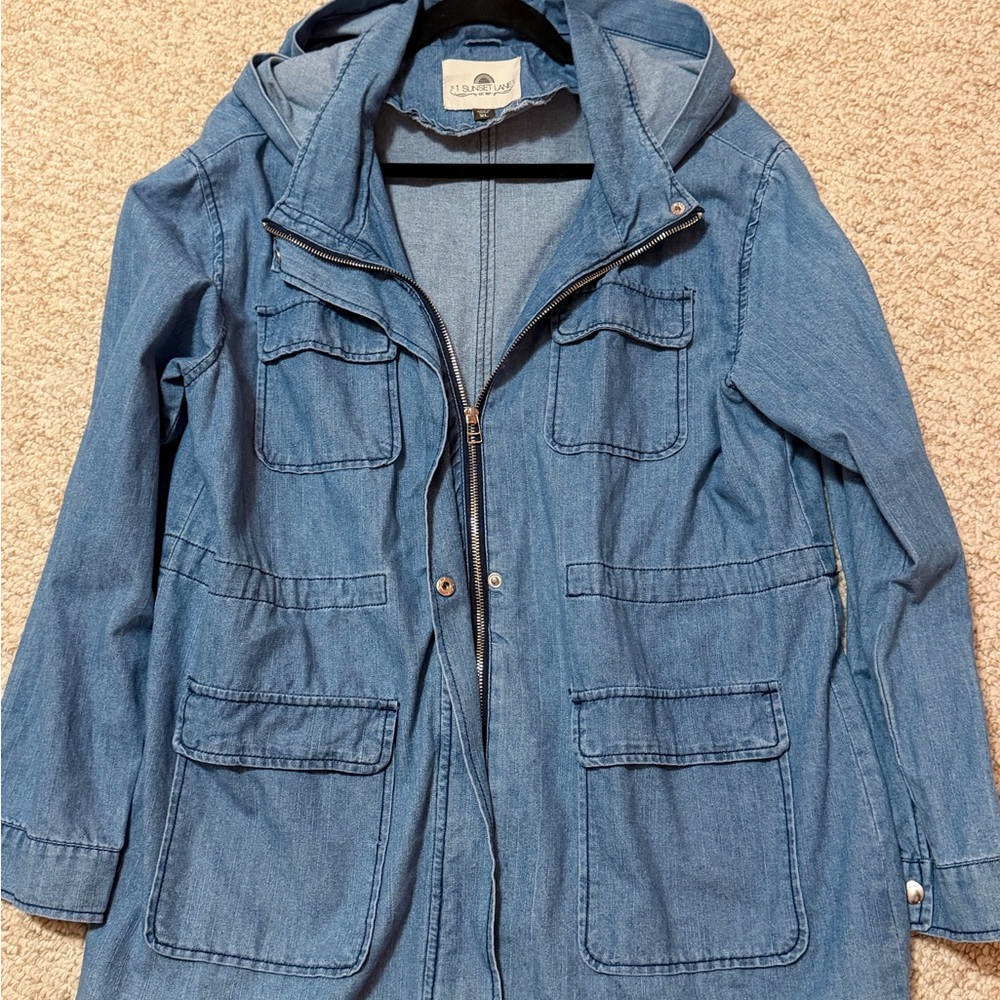 1 Sunset Lane Light Blue Denim Jacket